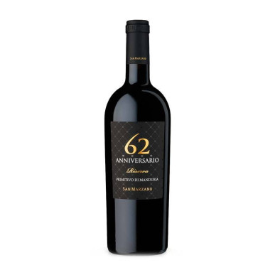 Vendita vino Anniversario 62 Primitivo di Manduria DOP Riserva San Marzano