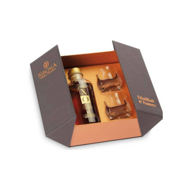 Vendita Esposizione Grappa XO + 2 bicchieri Sibona